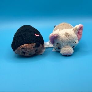 Cute Plush Toy Set - Black and Gray
